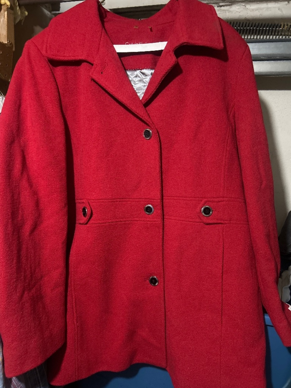 Vintage Red Calvin Klein Women Coat size 18